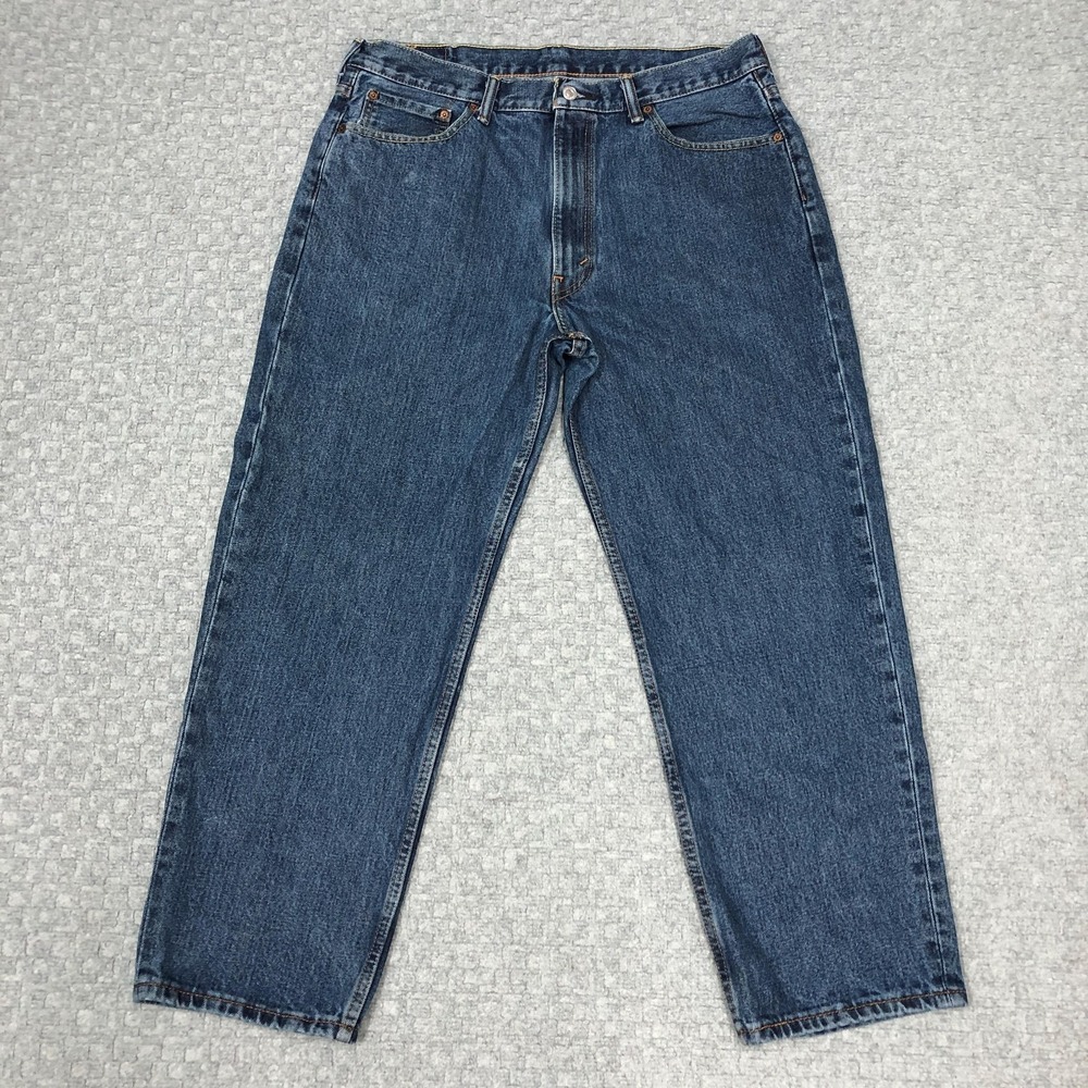 Levis 550 Jeans Mens 36x29 Blue Medium Wash Relaxed Tapered Denim High Rise Norm